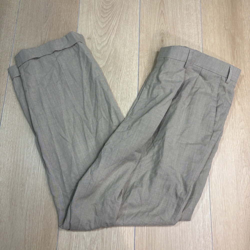 Ralph Lauren Mens Pleated Dress Pants‎ Taupe Cuffed Trousers 38W x 30L RN 90736